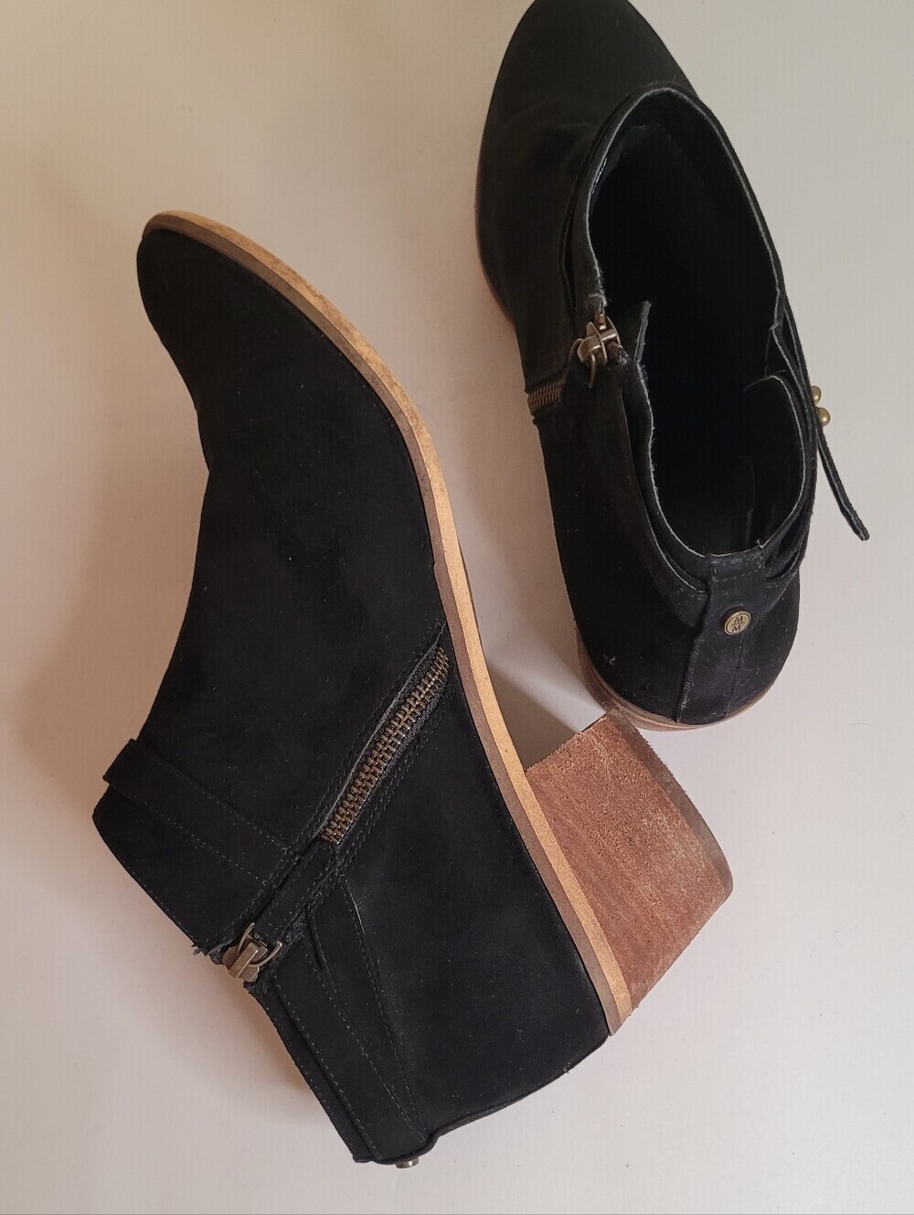 Melrose and Market Black Suede Ankle Boots - Size 12 - Picture 6 of 9